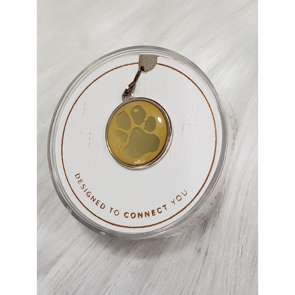 NEW Alex and Ani PAW PRINT DOG CAT ANIMAL Silver Chain Station pendant charm